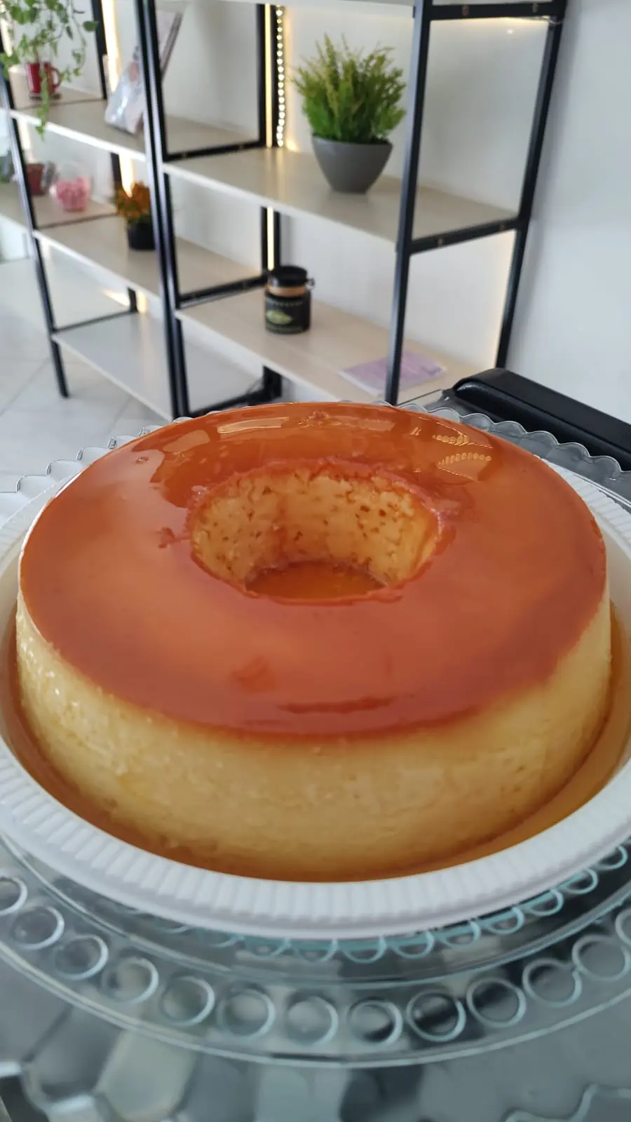 Pudim com calda de caramelo